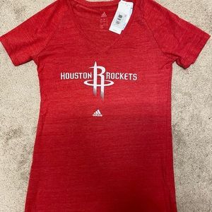 Houston Rockets adidas Women's Primary Logo V-Neck T-Shirt - Red - Large